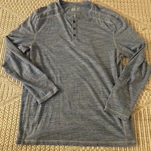 BKE Heathered Blue Long Sleeve Tee